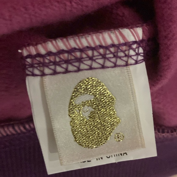 PURPLE BAPE HOODIE (SIZE SMALL) - Picture 4 of 5